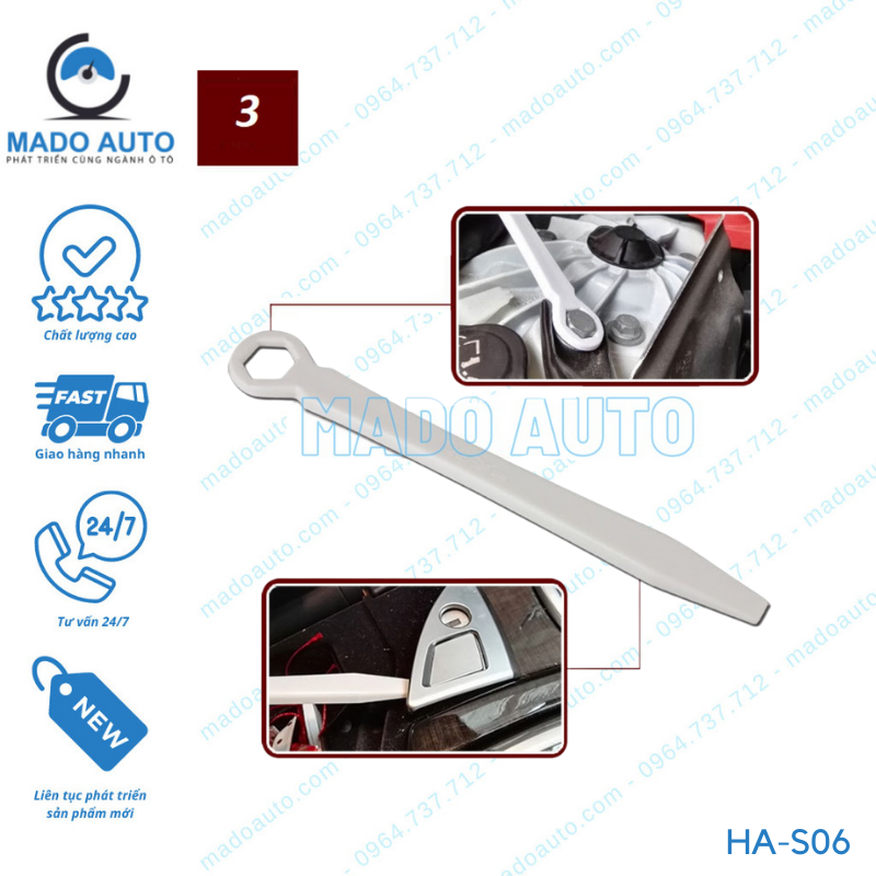 Bộ Thanh Nạy Nhựa Cao Cấp HAMEI Chính Hãng 6 Chi Tiết Cậy Chốt Nở Nhựa Nội Thất Xe Ô Tô MA