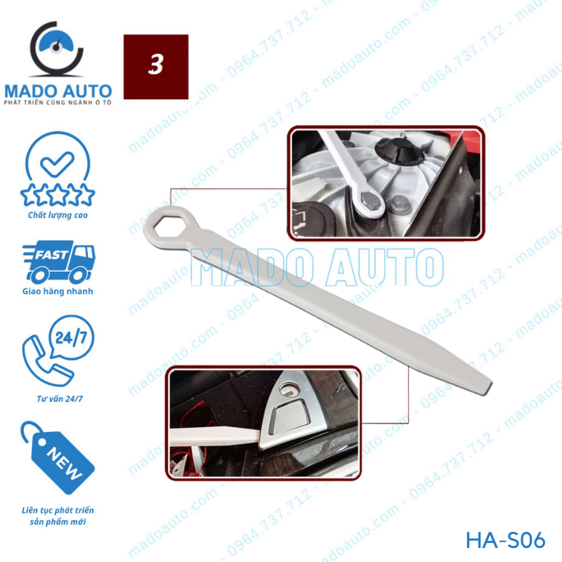 Bộ Thanh Nạy Nhựa Cao Cấp HAMEI Chính Hãng 6 Chi Tiết Cậy Chốt Nở Nhựa Nội Thất Xe Ô Tô MA