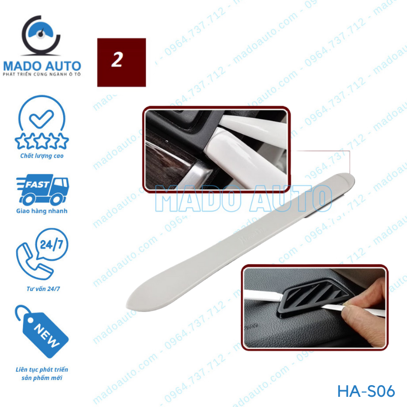 Bộ Thanh Nạy Nhựa Cao Cấp HAMEI Chính Hãng 6 Chi Tiết Cậy Chốt Nở Nhựa Nội Thất Xe Ô Tô MA