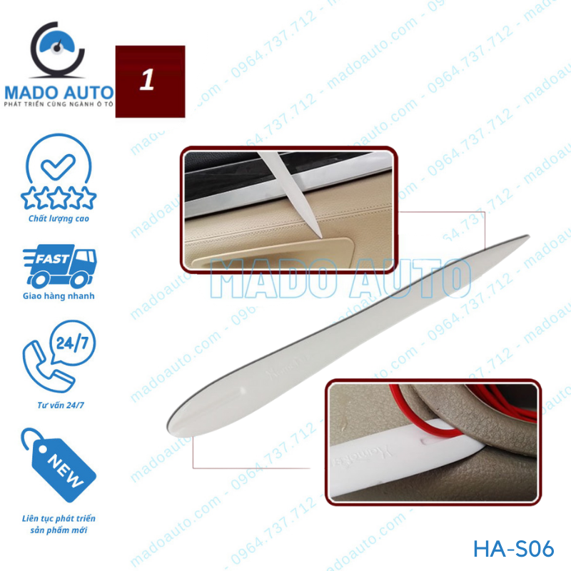 Bộ Thanh Nạy Nhựa Cao Cấp HAMEI Chính Hãng 6 Chi Tiết Cậy Chốt Nở Nhựa Nội Thất Xe Ô Tô MA