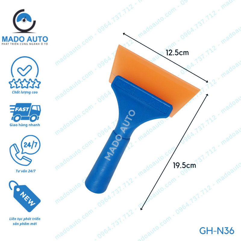 Gạt Cao Su Dụng Cụ Đồ Nghề Dán Phim Cách Nhiệt Ô Tô MADO Auto [GH-N36]