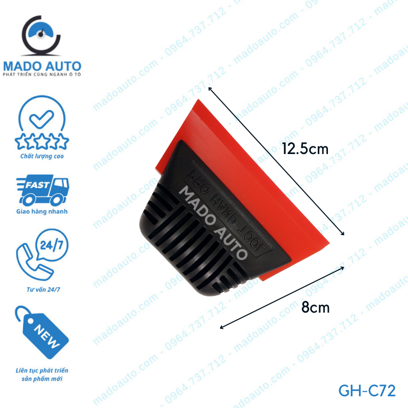 Gạt Cao Su Dụng Cụ Đồ Nghề Dán Phim Cách Nhiệt Ô Tô MADO Auto [GH-C72]