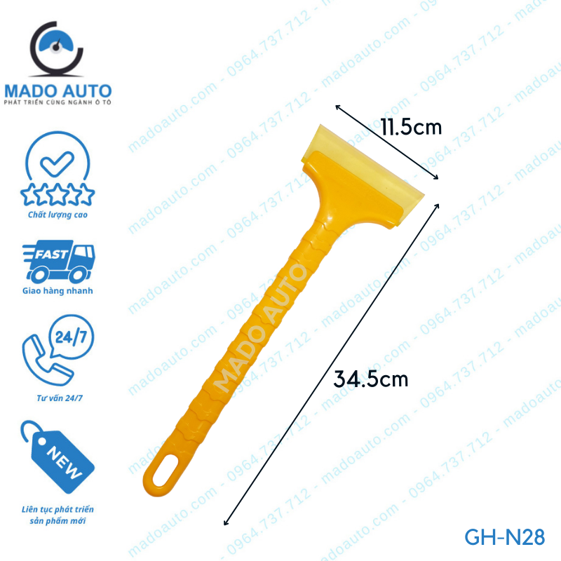 Gạt Cao Su Dụng Cụ Đồ Nghề Dán Phim Cách Nhiệt Ô Tô MADO Auto [GH-N28]