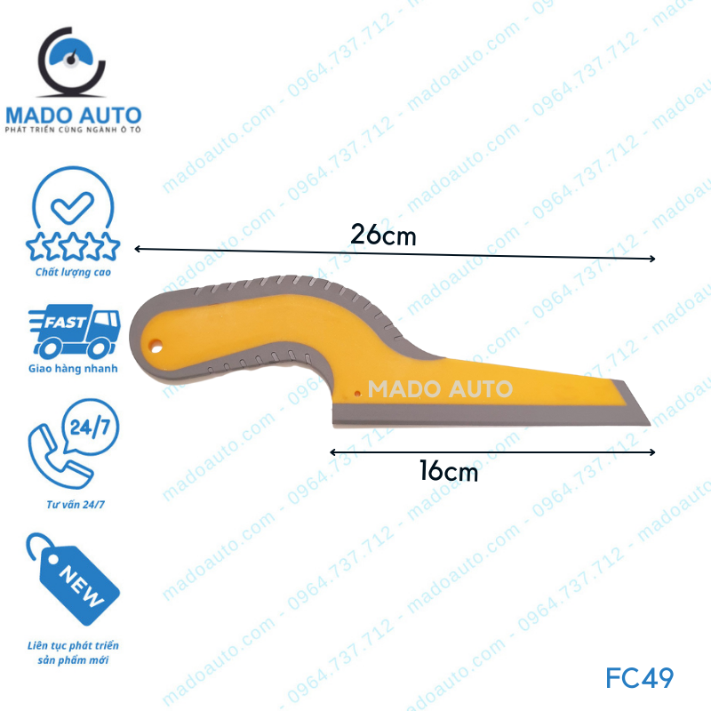 Gạt Nhựa Dụng Cụ Đồ Nghề Dán Phim Cách Nhiệt Ô Tô MADO Auto [F49]