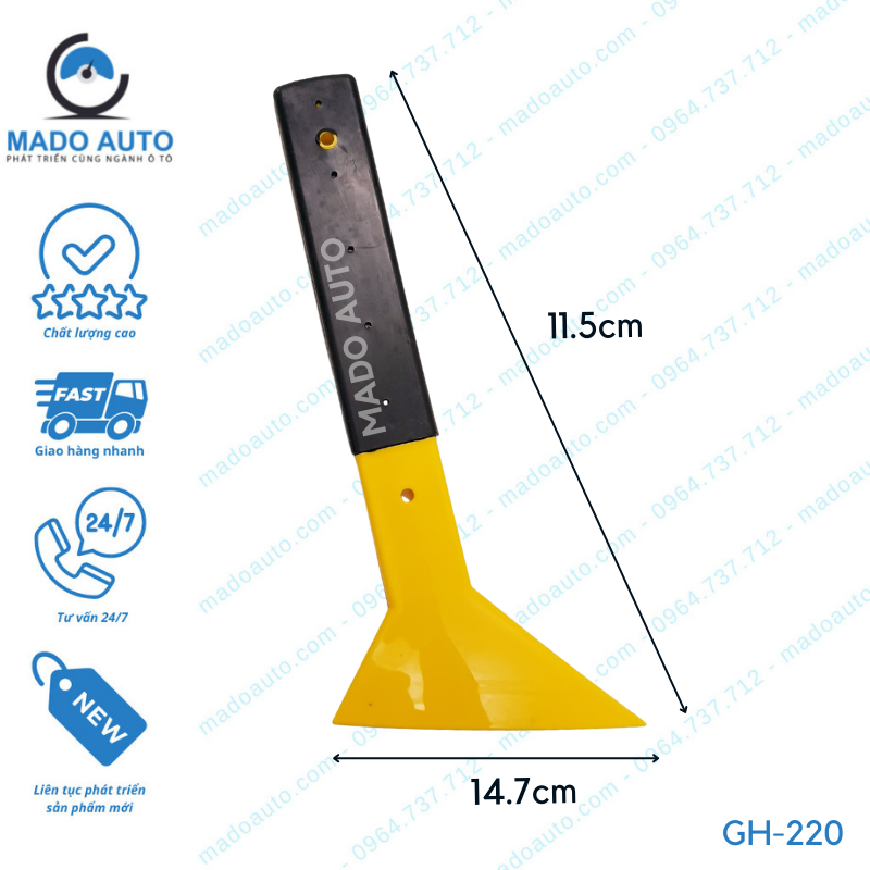 Gạt Nhựa Dụng Cụ Đồ Nghề Dán Phim Cách Nhiệt Ô Tô MADO Auto [GH-220]