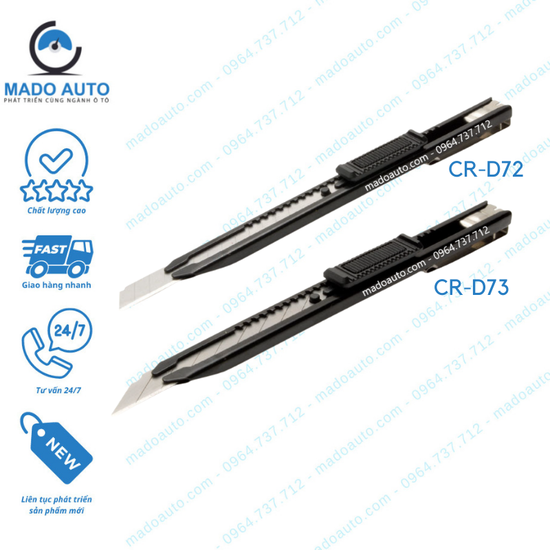 Dao Rọc Giấy Cắt Phim Chất Lượng Cao, Sắc Bén, Nhỏ Gọn MADO AUTO [CR-D72.73]