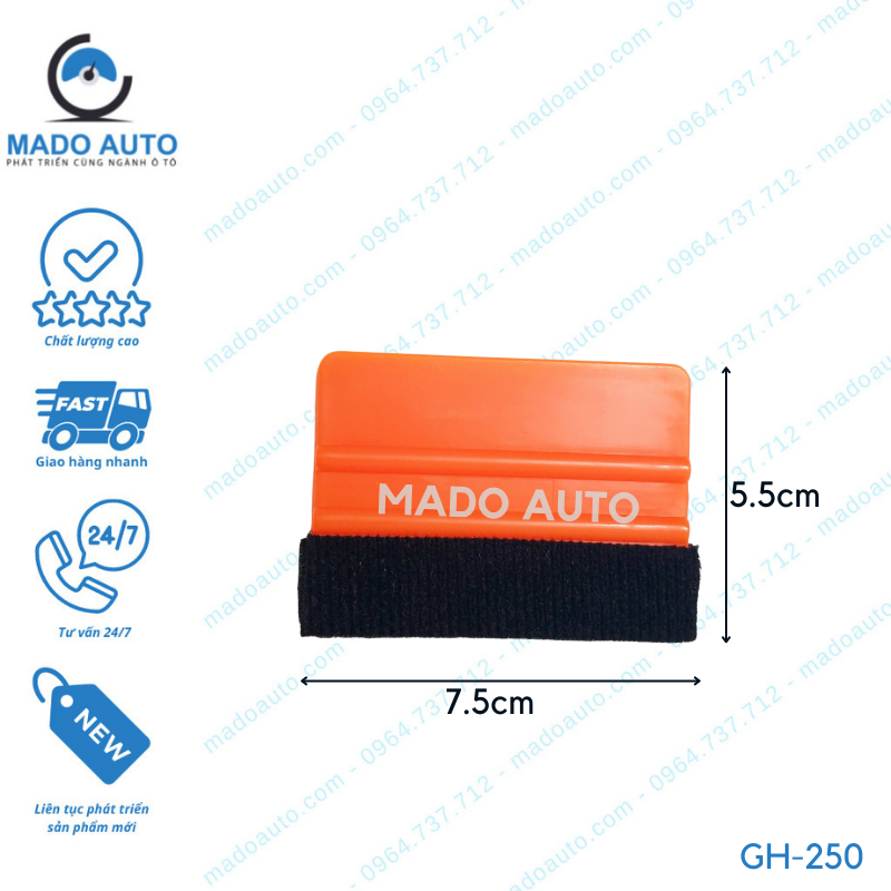 Gạt Nhựa Bọc Nỉ Dụng Cụ Đồ Nghề Dán Decal Đổi Màu Xe Ô Tô MADO Auto [GH-250]