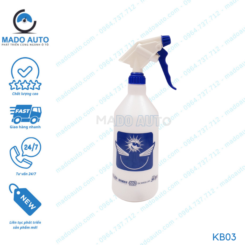 Bình Xịt Phun Sương 1 Lít Vòi Xanh Cao Cấp MADO AUTO [KB03]