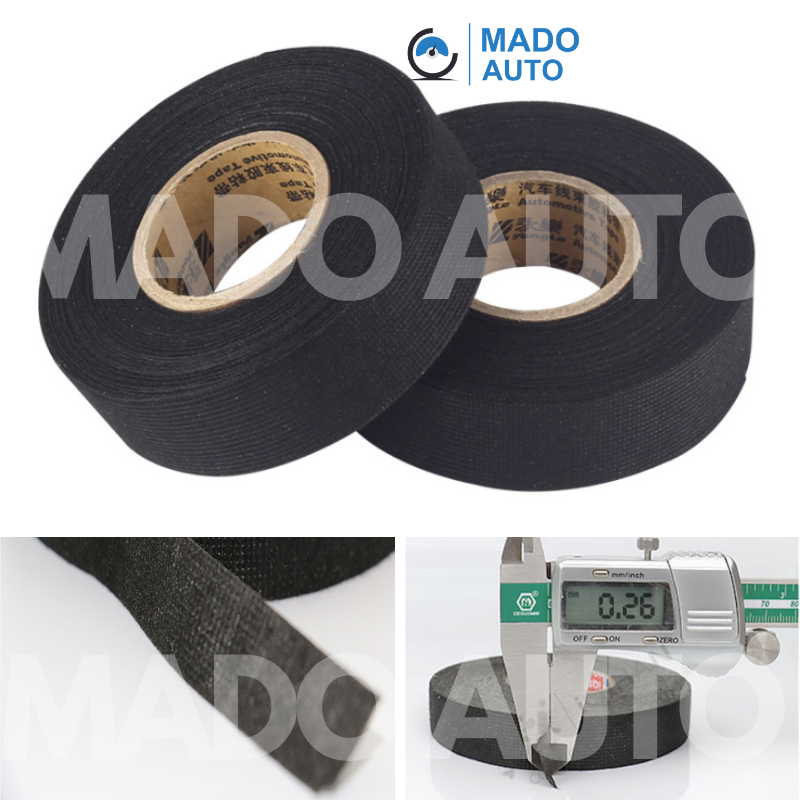 Băng Dính Vải Chịu Nhiệt Làm Dây Điện Ô Tô MADO AUTO - Dài 15m [DQ-TH010]