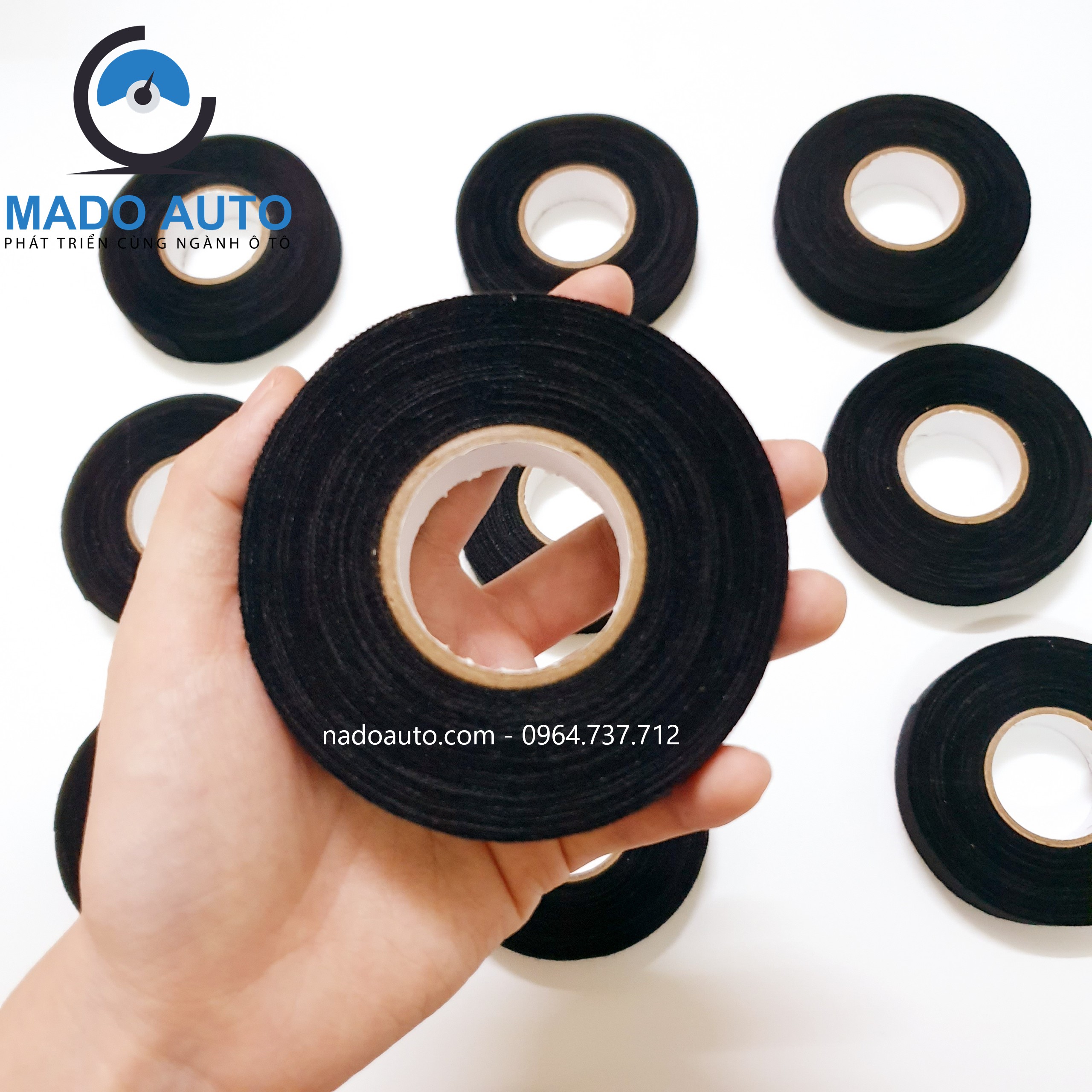Băng Dính Vải Chịu Nhiệt Làm Dây Điện Ô Tô MADO AUTO - Dài 15m [DQ-TH010]