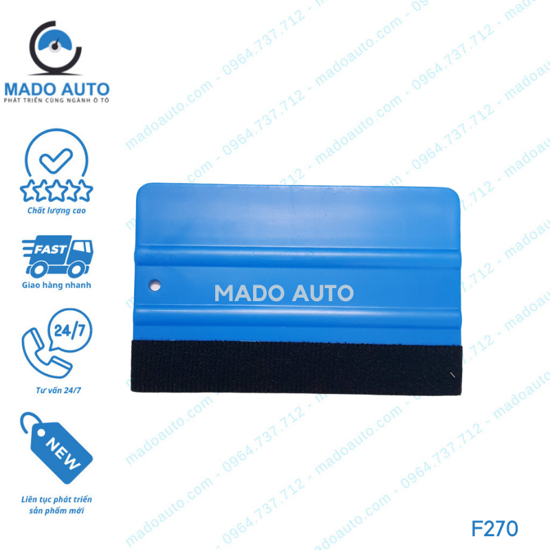 Gạt nhựa bọc nỉ Dụng cụ Đồ nghề dán Decal đổi màu xe ô tô MADO Auto [F270]