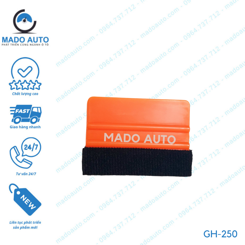 Gạt nhựa bọc nỉ Dụng cụ Đồ nghề dán Decal đổi màu xe ô tô MADO Auto [GH-250]