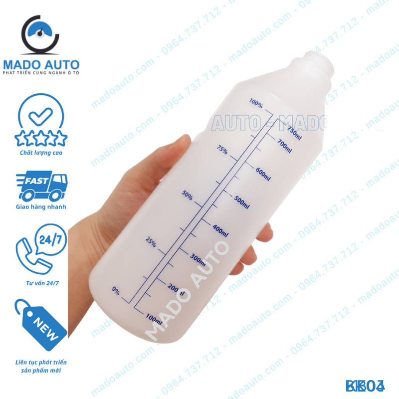 Bình xịt phun sương 750ml vòi đỏ cao cấp MADO AUTO [KB04]